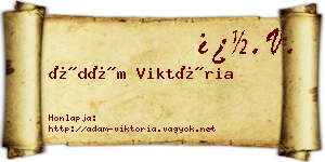 Ádám Viktória névjegykártya