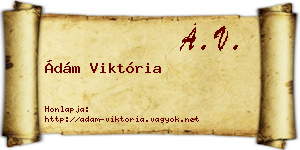 Ádám Viktória névjegykártya